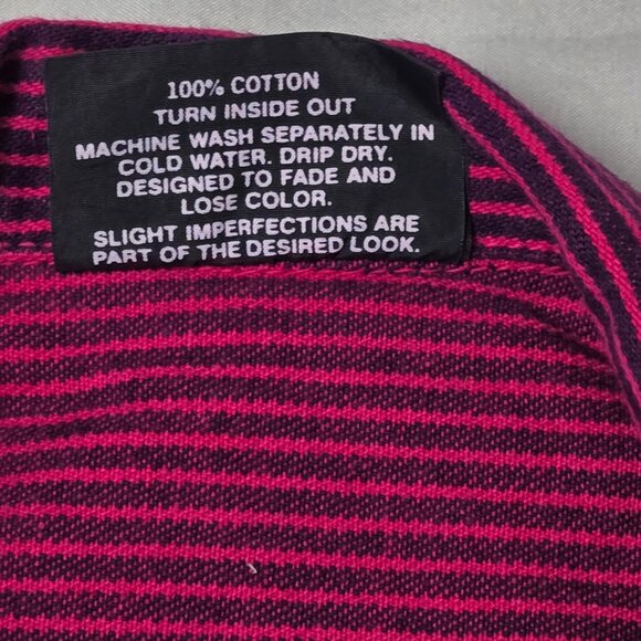 Ciotti Vest Medium red and Black Stripes 100% Cotton New without tags - Picture 5 of 7